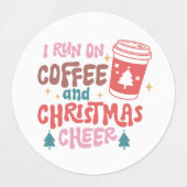 Ik loop op koffie en kerstmis. labels (Design 1)
