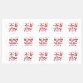 Ik loop op koffie en kerstmis. labels