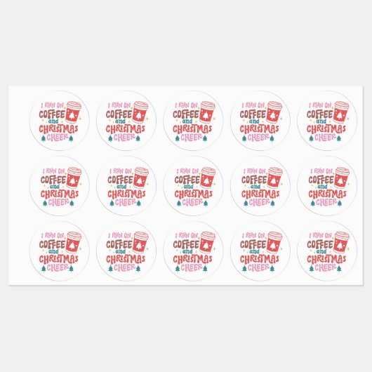 Ik loop op koffie en kerstmis. labels (Vel)