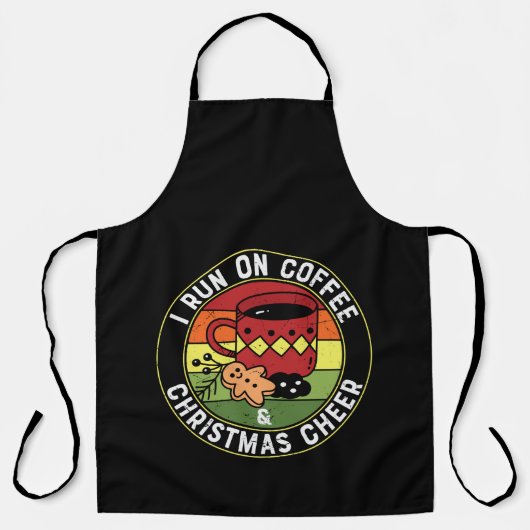 Ik loop op koffie en kerstmis. schort (Voorkant)