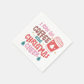 Ik loop op koffie en kerstmis. servet (Hoek)