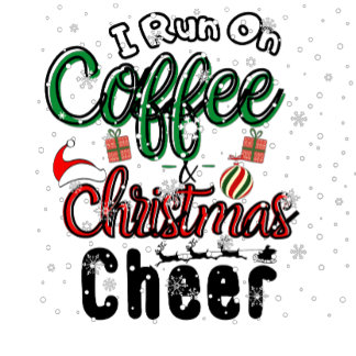 Ik loop op koffie en kerstmis. t-shirt