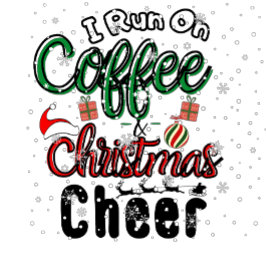 Ik loop op koffie en kerstmis. t-shirt