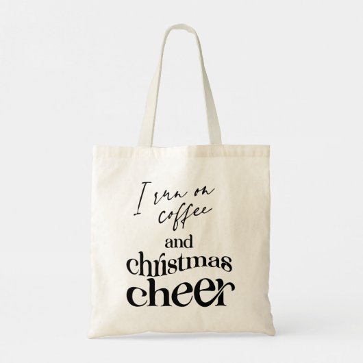 Ik loop op koffie en kerstmis. tote bag (Achterkant)