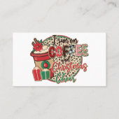 Ik loop op koffie en kerstmis. visitekaartje (Achterkant)