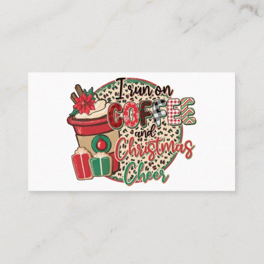 Ik loop op koffie en kerstmis. visitekaartje (Achterkant)