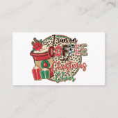 Ik loop op koffie en kerstmis. visitekaartje (Voorkant)