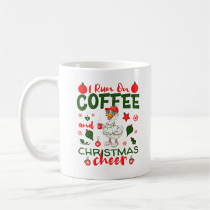 Ik loop op koffie en Kerstmis vrolijkheid Funny Du Koffiemok