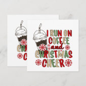 Ik loop op koffie en Kerstvreugde Kaart (Voorkant / Achterkant)
