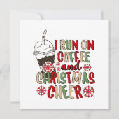 Ik loop op koffie en Kerstvreugde Kaart (Achterkant)