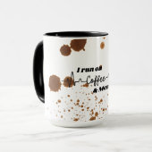 Ik Loop op Koffie en Memes Mok | Koffieliefhebber  (Voorkant links)
