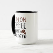 Ik loop op koffie en Sarcasm Mok (Voorkant links)