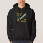 Ik loop op koffie en zaagsel-schrijvers. hoodie (Voorkant)