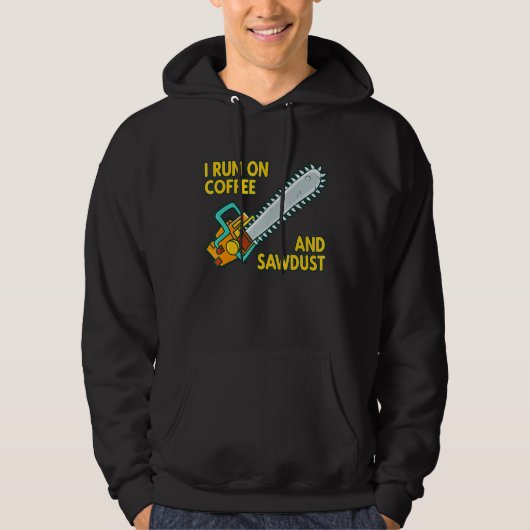 Ik loop op koffie en zaagsel-schrijvers. hoodie (Voorkant)
