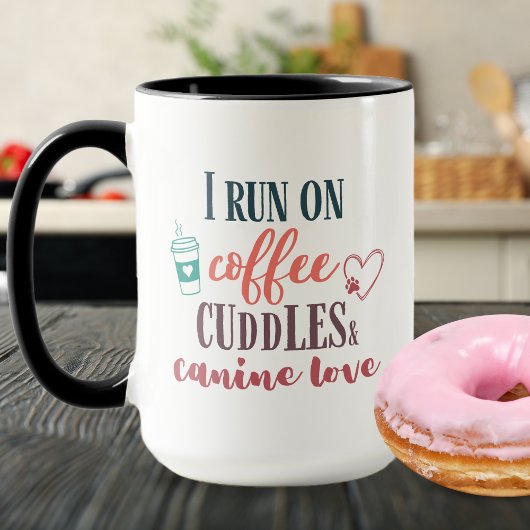 Ik Loop op Koffie Knuffels Hondse Liefde Koraal Te Mok