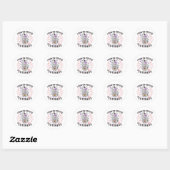 Ik loop op koffie & schattigheid Zoete Kitty-ontwe Ronde Sticker (Vel)