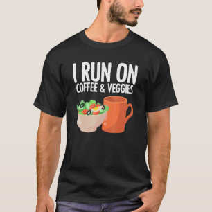 Ik loop op koffie Veggies Vegetarian Vegan T-shirt