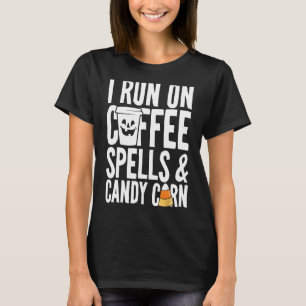 Ik loop op koffiebonen en snoepmais grappig Halve T-shirt