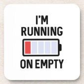 Ik loop op Leeg Bier Onderzetter (Voorkant)