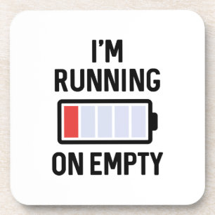 Ik loop op Leeg Bier Onderzetter