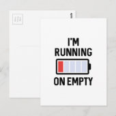 Ik loop op Leeg Briefkaart (Voorkant / Achterkant)