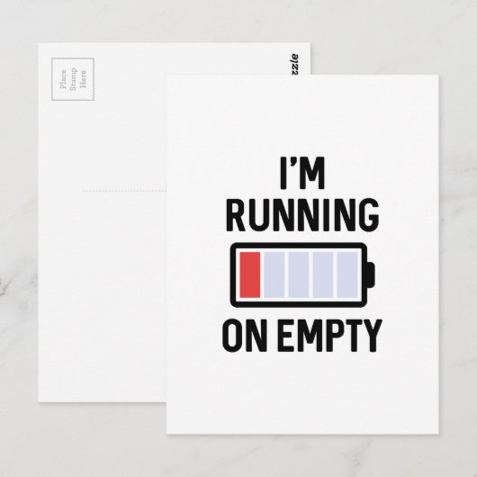 Ik loop op Leeg Briefkaart (Voorkant / Achterkant)