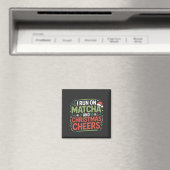 Ik loop op Matcha en Kerst Cheers Groene Drank Magneet (Insitu (Vaatwasser))