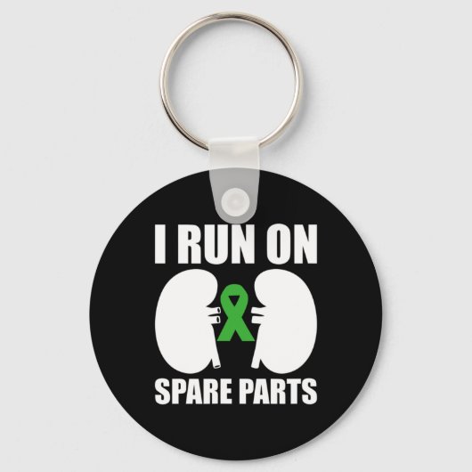 Ik loop op reserveonderdelen Nierziekte/Transpla Sleutelhanger (Voorkant)