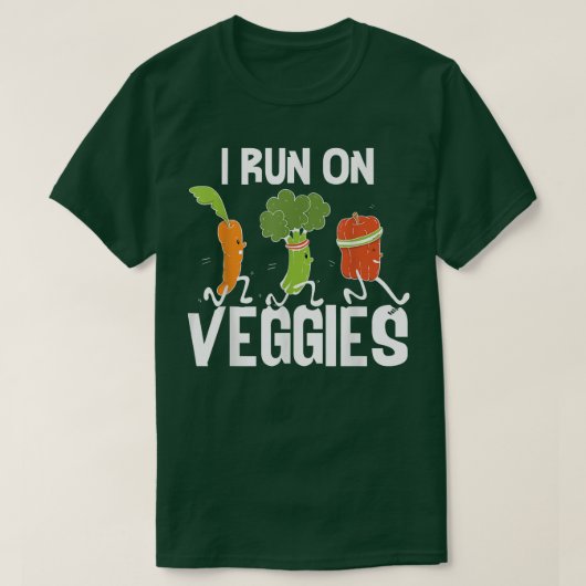 Ik loop op Veggies Funny Vegan Plant gebaseerde Ve T-shirt (Design voorkant)