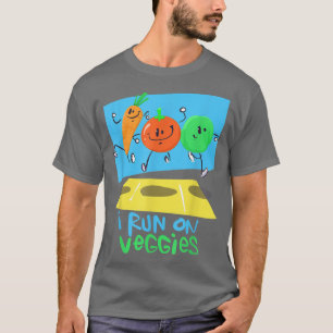 Ik loop op Veggies - Vegan Vegetarian Runner T-Shi T-shirt