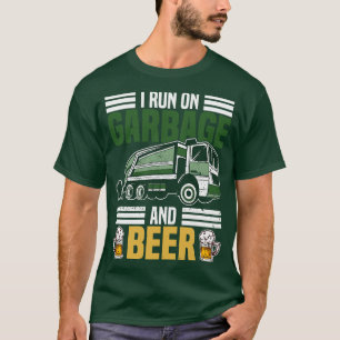 Ik loop op vuilnis en bierafval, vuilniswagen W T-shirt