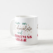 Ik loop op warme chocolademelk - Kerstmis Koffiemok (Voorkant links)