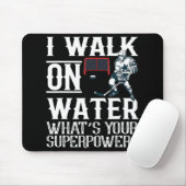 Ik loop op Water Ice Hockey T-shirt Mannen Muismat (Met muis)