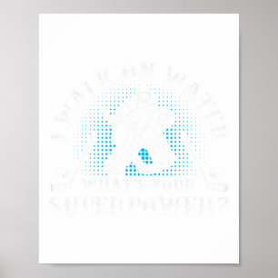 Ik loop op water ijshockeyliefhebber speler superk poster