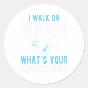 Ik Loop Op Water Wat Is Jouw Superkracht Hockey Sp Ronde Sticker