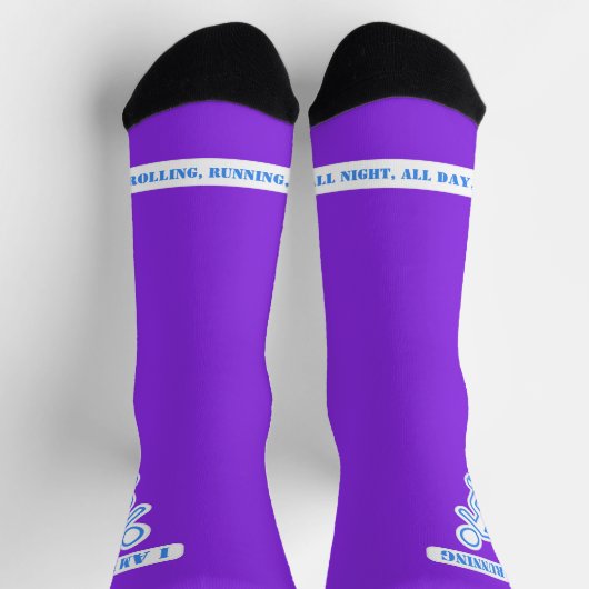Ik loop, paarse rollerblading sokken (Top)