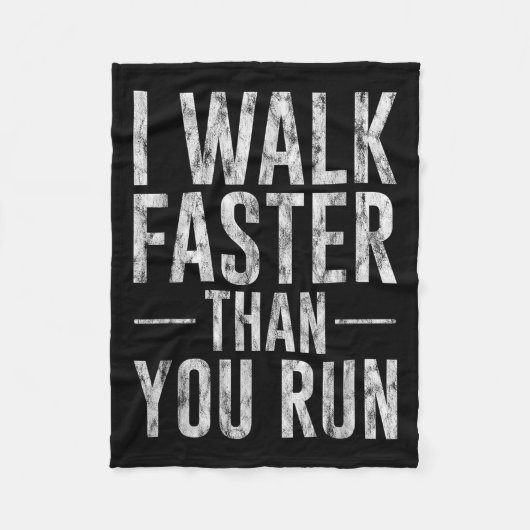 Ik loop sneller dan jij motivatie marathon jok fleece deken (Voorkant)