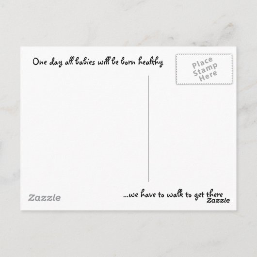 ik loop voor baby ' s Briefkaart (Achterkant)