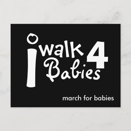 ik loop voor baby ' s Briefkaart (Voorkant)