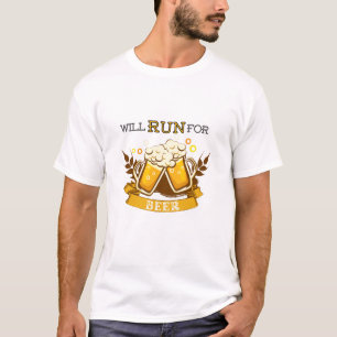Ik loop voor bier t-shirt