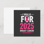 Ik loop voor borstkanker 2025 kaart (Voorkant / Achterkant)