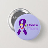 Ik loop voor mama Alzheimer's Gift Ronde Button 5,7 Cm (Voorkant /achterkant)