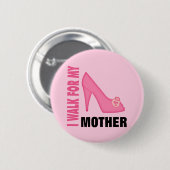 Ik loop voor mijn moeder ronde button 5,7 cm (Voorkant /achterkant)