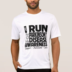 Ik loop voor parkinsons ziekte-bewustzijn t-shirt