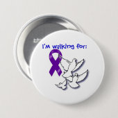 "Ik loop voor..." Ronde Button 7,6 Cm (Voorkant /achterkant)