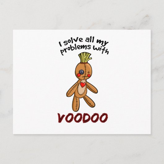 Ik los al mijn problemen op met Voodoo Briefkaart (Voorkant)