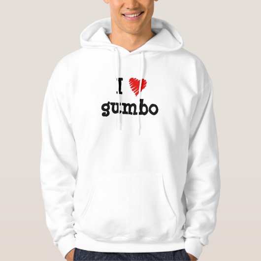 Ik "love"-gumbo hoodie (Voorkant)