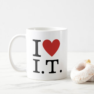 Ik ❤️ Love I.T. AANPASBAAR Koffiemok