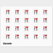 Ik ❤️ Love I.T. AANPASBARE Stickers (Vel)