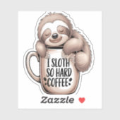 Ik lui zonder koffie sticker (Vel)